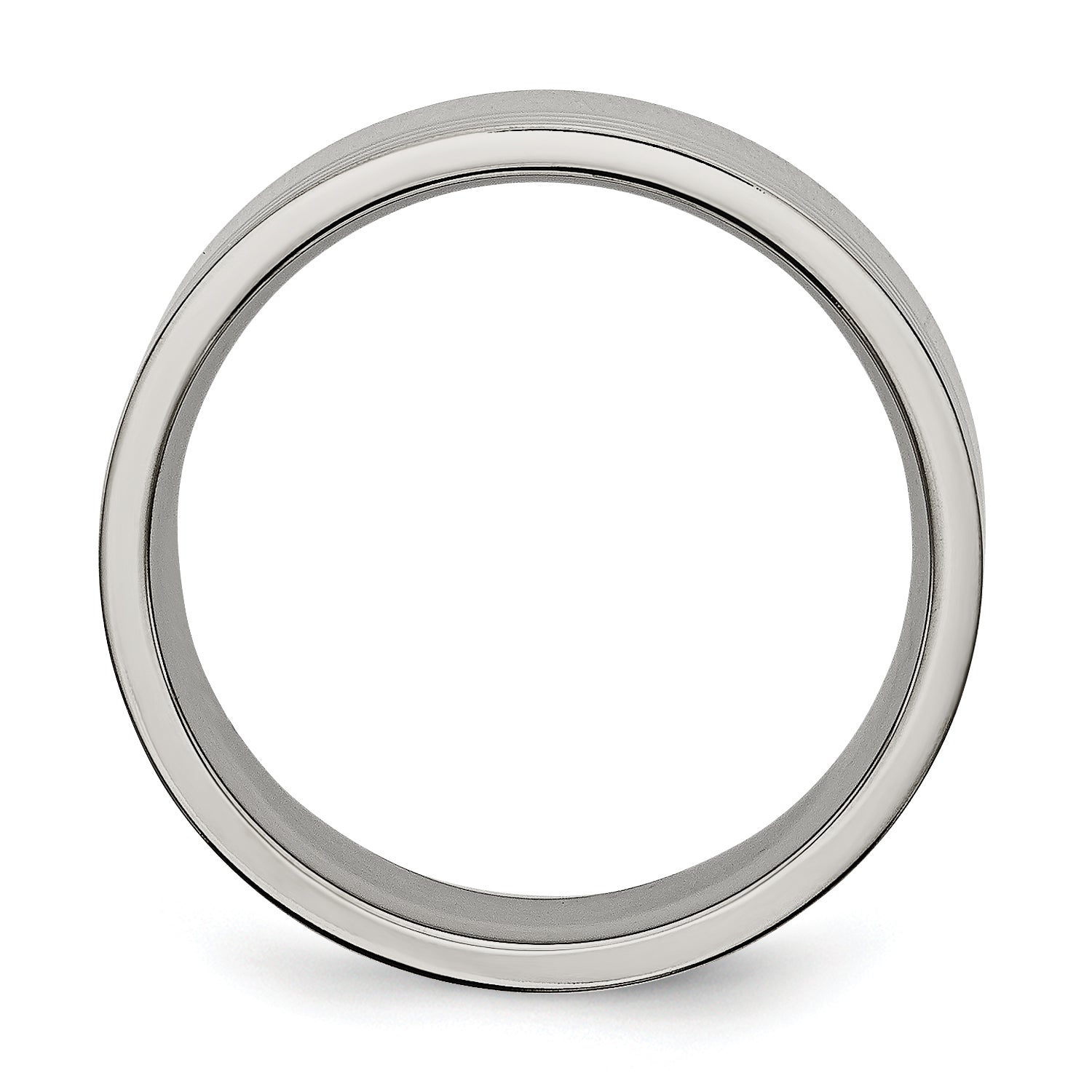 Grooved Wedding Band in Titanium, 6mm Secondary image