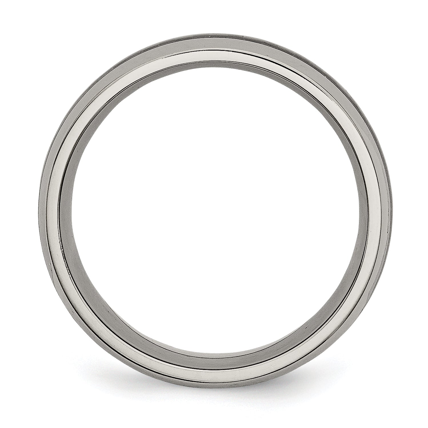 Carbon Fiber Inlay Wedding Band in Titanium, 8mm Secondary image