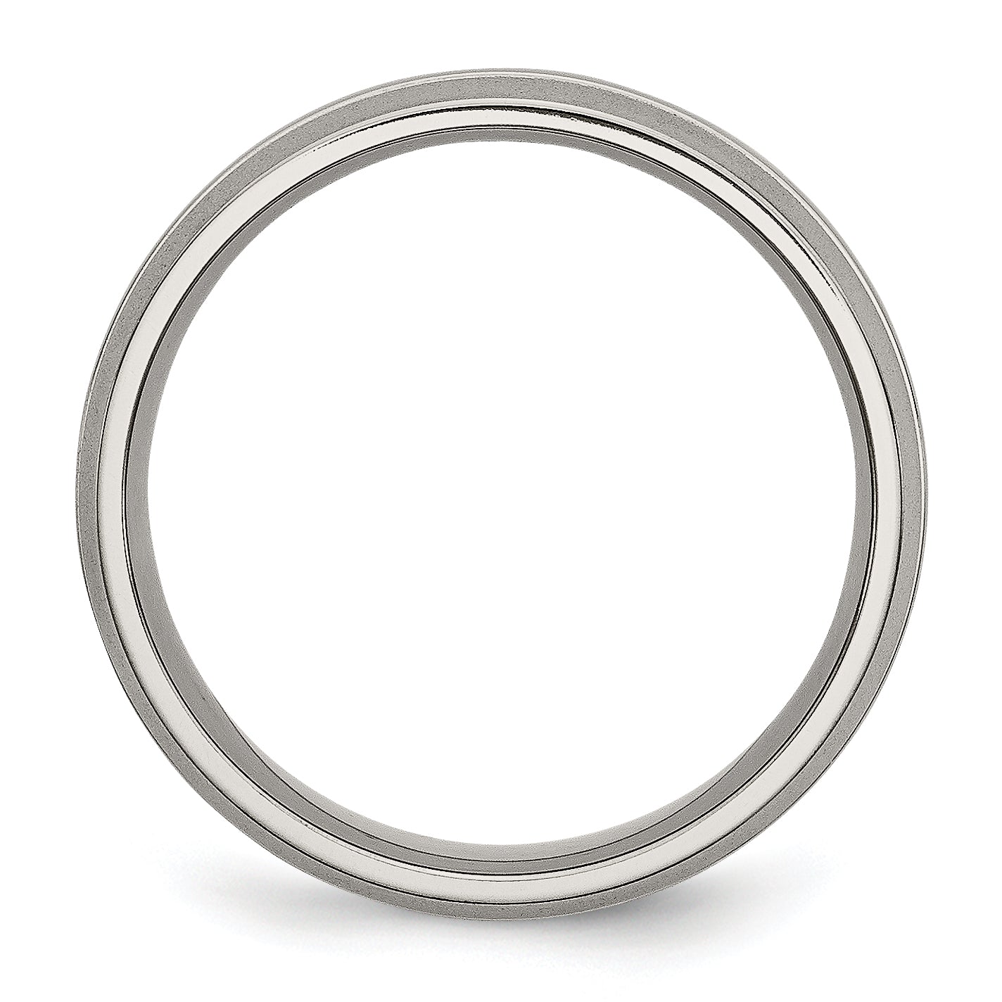 Grooved Wedding Band in Titanium, 6mm Secondary image