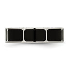Chisel Titanium Polished Black Enamel 6mm Flat Band