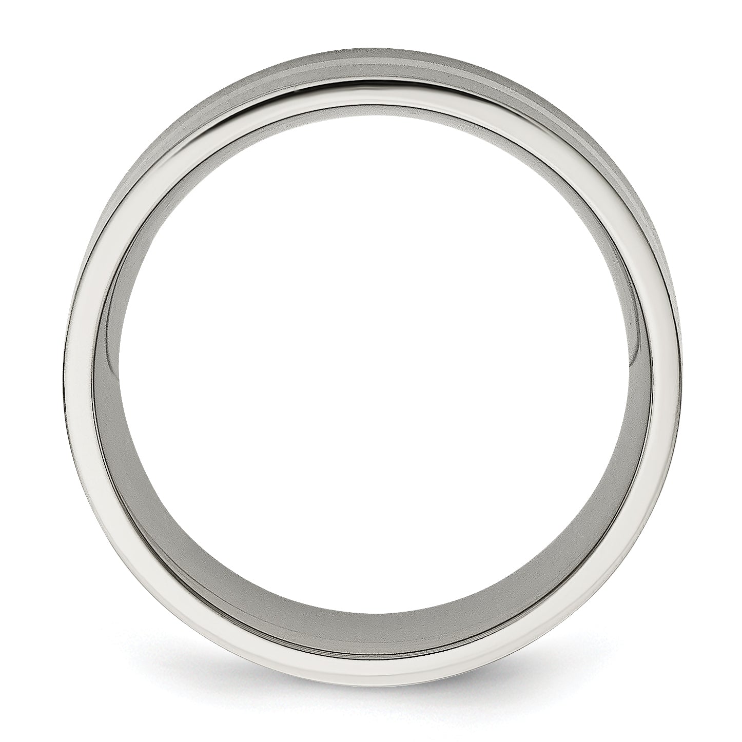 Inlay Wedding Band in Titanium & Sterling Silver, 8mm Secondary image