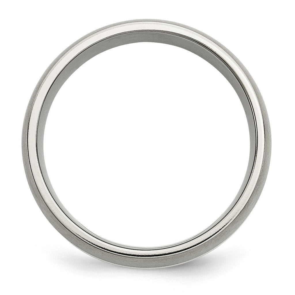 Titanium Silver Inlay Wedding Band 8mm Brushed Unisex Elegance - 6 - 9.5