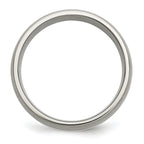 Titanium Silver Inlay Wedding Band 8mm Brushed Unisex Elegance - 6 - 9.5