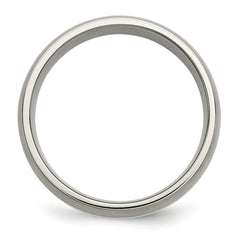Titanium Silver Inlay Wedding Band 8mm Brushed Unisex Elegance - 6 - 9.5