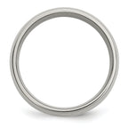 Chisel Titanium Polished with 14k Gold Inlay 8mm Band