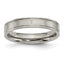 Chisel Titanium Brushed Center 4mm Roman Numerals Band
