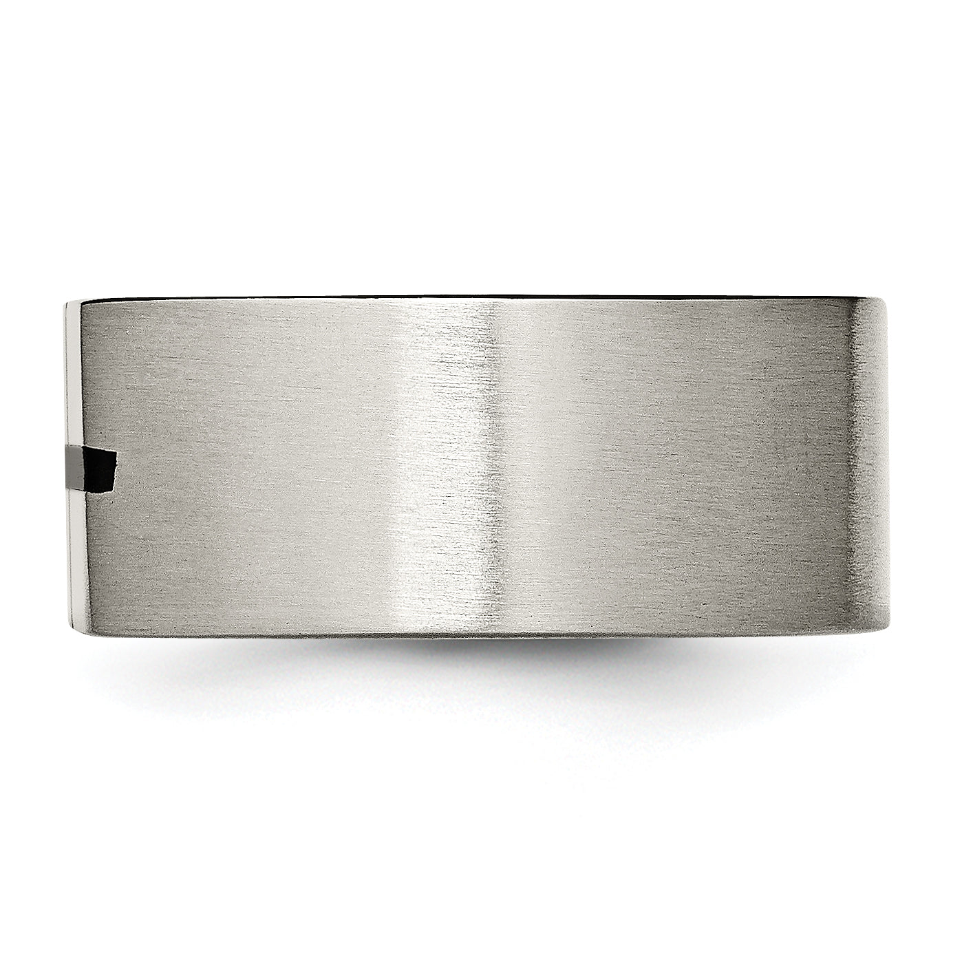 Titanium 10mm Black Enamel Cross Brushed Band Secondary image