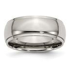Chisel Titanium Polished 8mm Ridged Edge Band