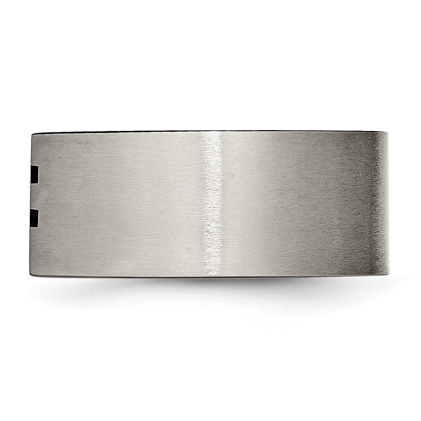 Chisel Titanium Brushed Black Enamel Stripes 10mm Band
