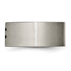 Chisel Titanium Brushed Black Enamel Stripes 10mm Band