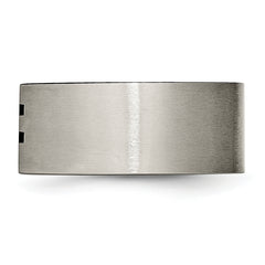 Chisel Titanium Brushed Black Enamel Stripes 10mm Band