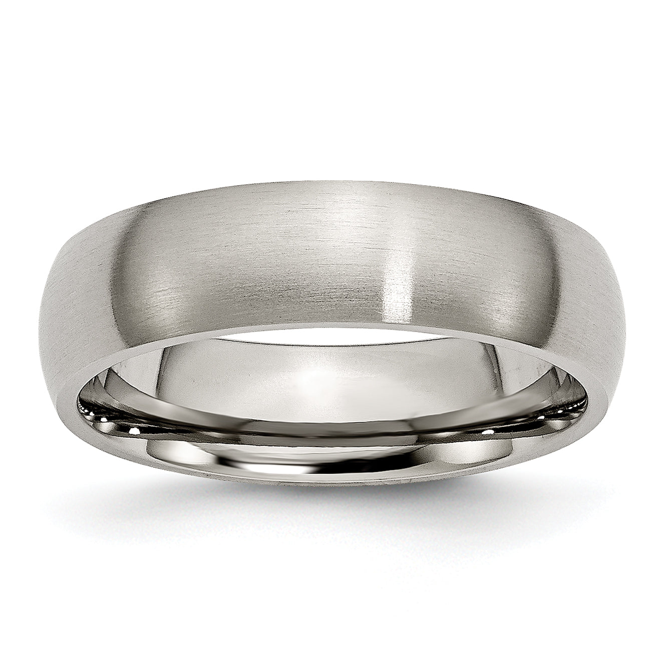 Chisel Titanium Brushed 6mm Half Round Band Main image