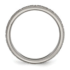 Chisel Titanium Brushed Serenity Prayer Laser Design 8mm Band