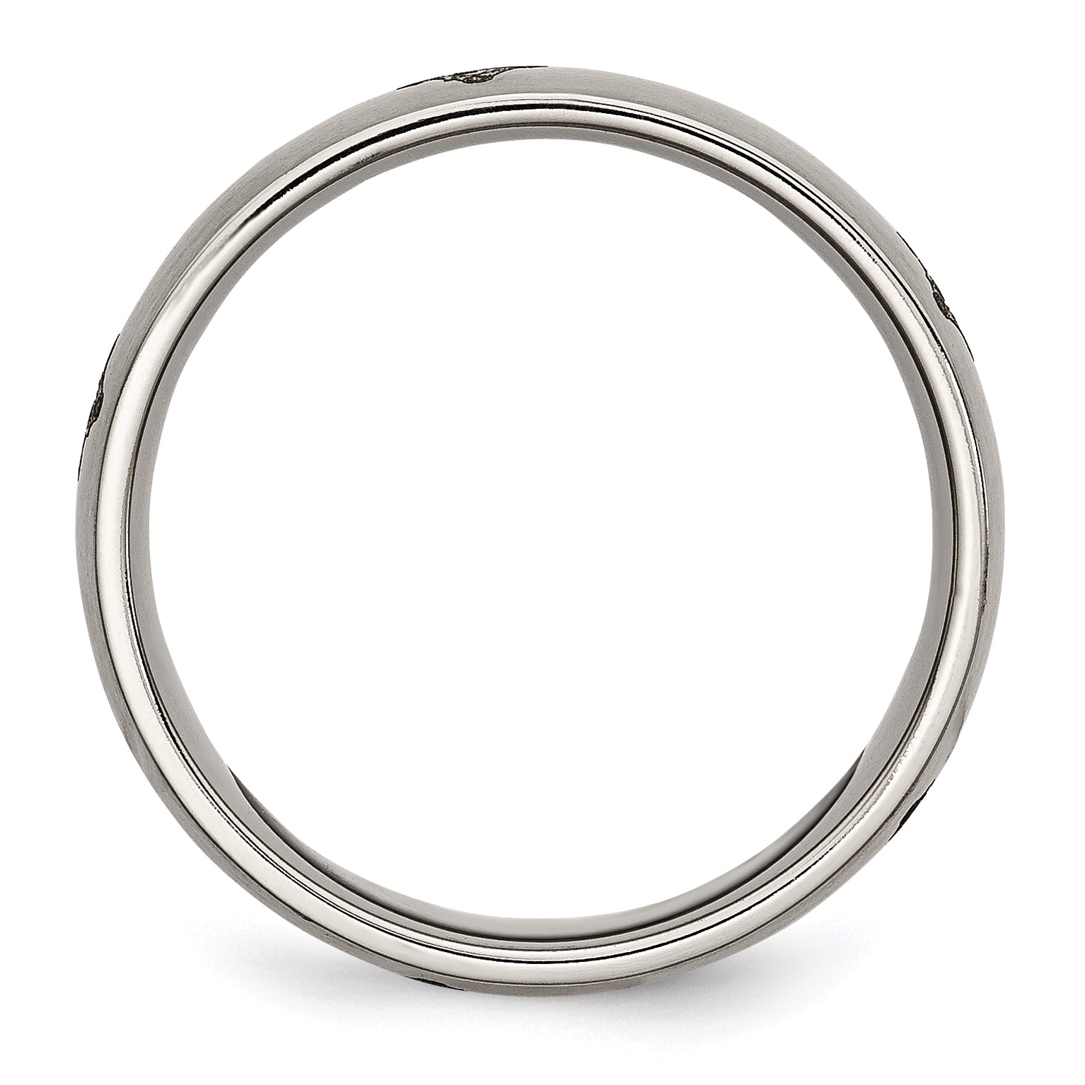 Chisel Titanium Brushed Masonic Laser Design 8mm Band Secondary image