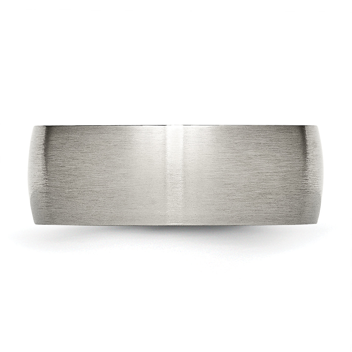 Chisel Titanium Brushed 8mm Half Round Band