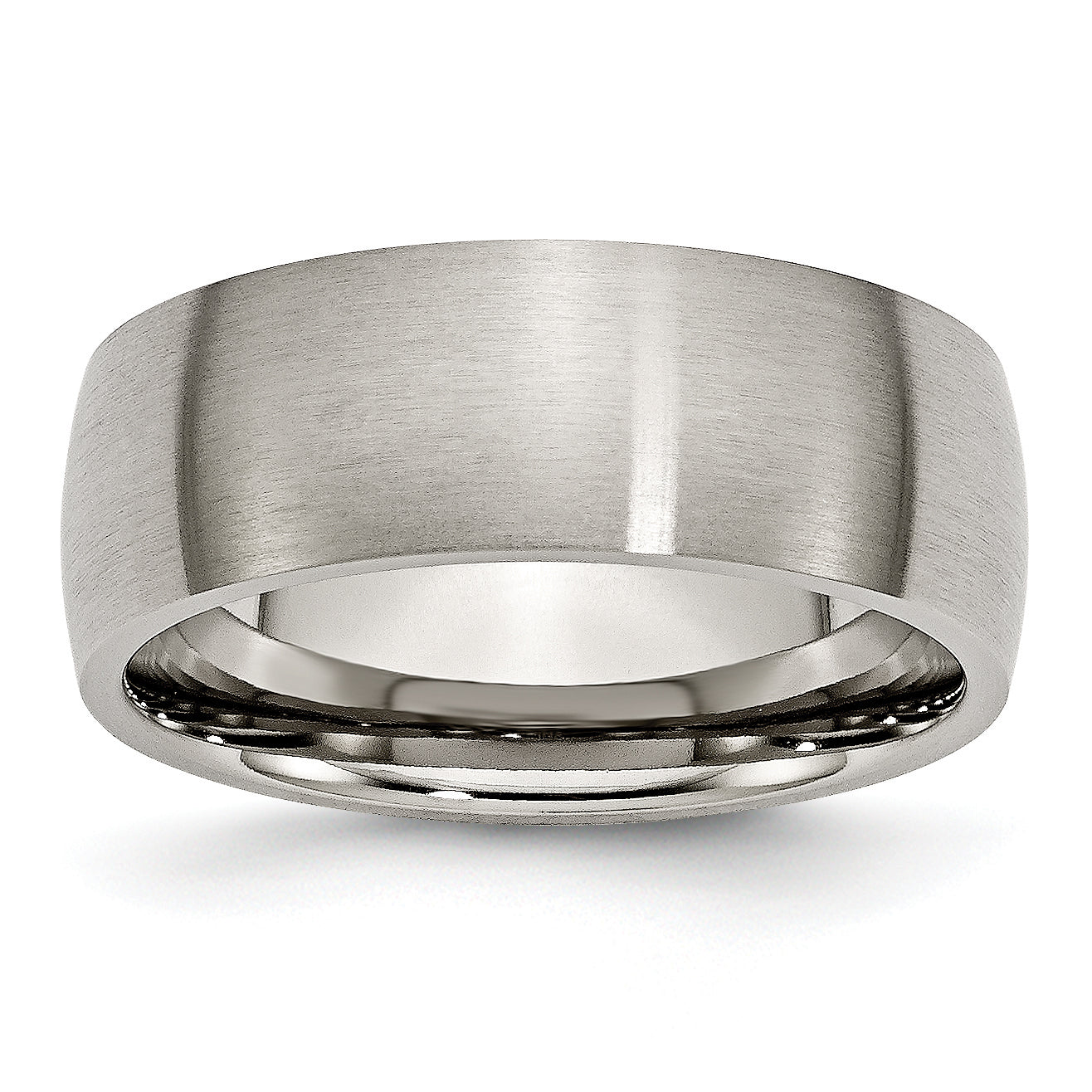 Chisel Titanium Brushed 8mm Half Round Band Main image