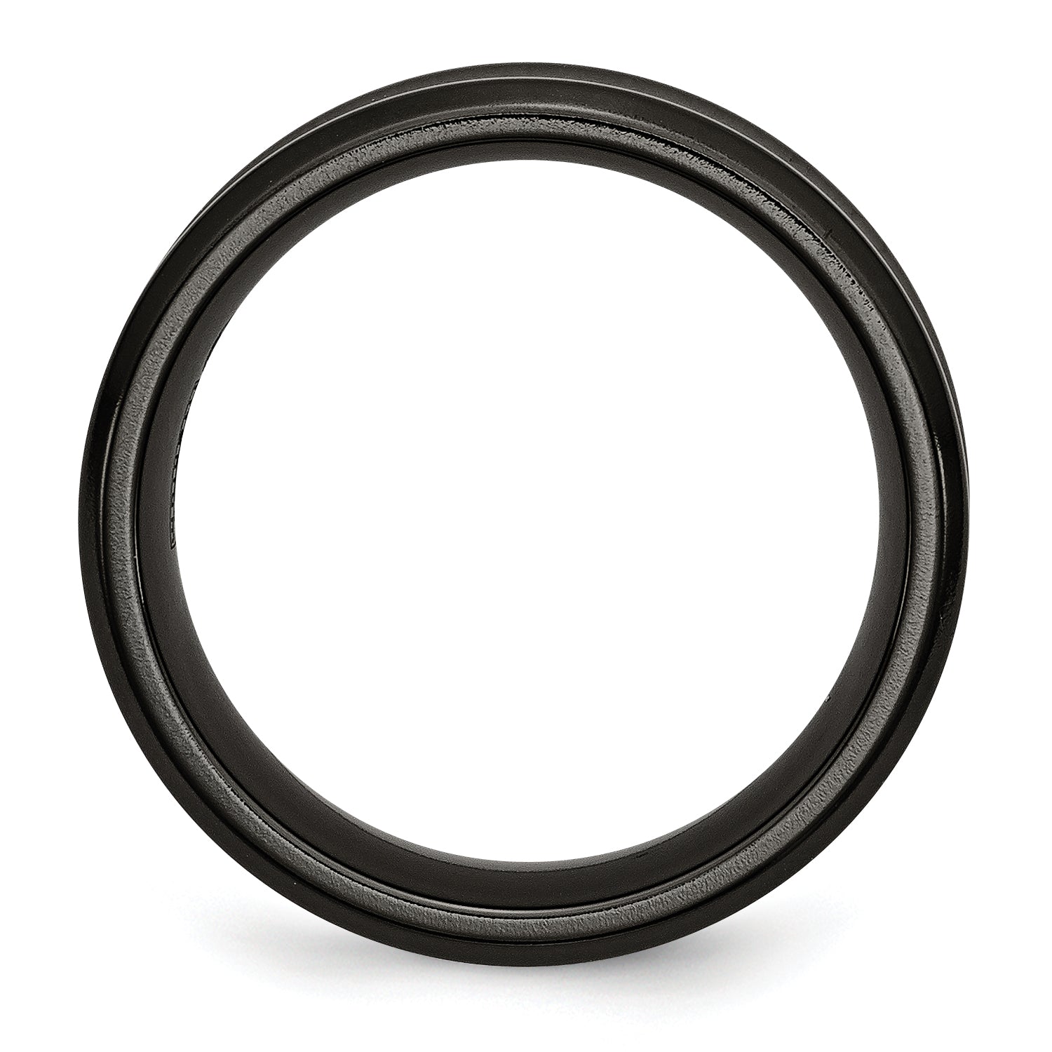 Chisel Titanium Black Ti Polished Concave 9mm Band