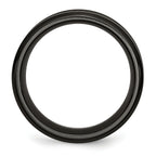 Chisel Titanium Black Ti Polished Concave 9mm Band