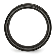 Chisel Titanium Black Ti Polished Concave 9mm Band