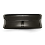 Chisel Titanium Black Ti Polished Concave 9mm Band