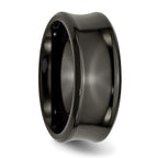 Chisel Titanium Black Ti Polished Concave 9mm Band