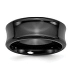 Chisel Titanium Black Ti Polished Concave 9mm Band