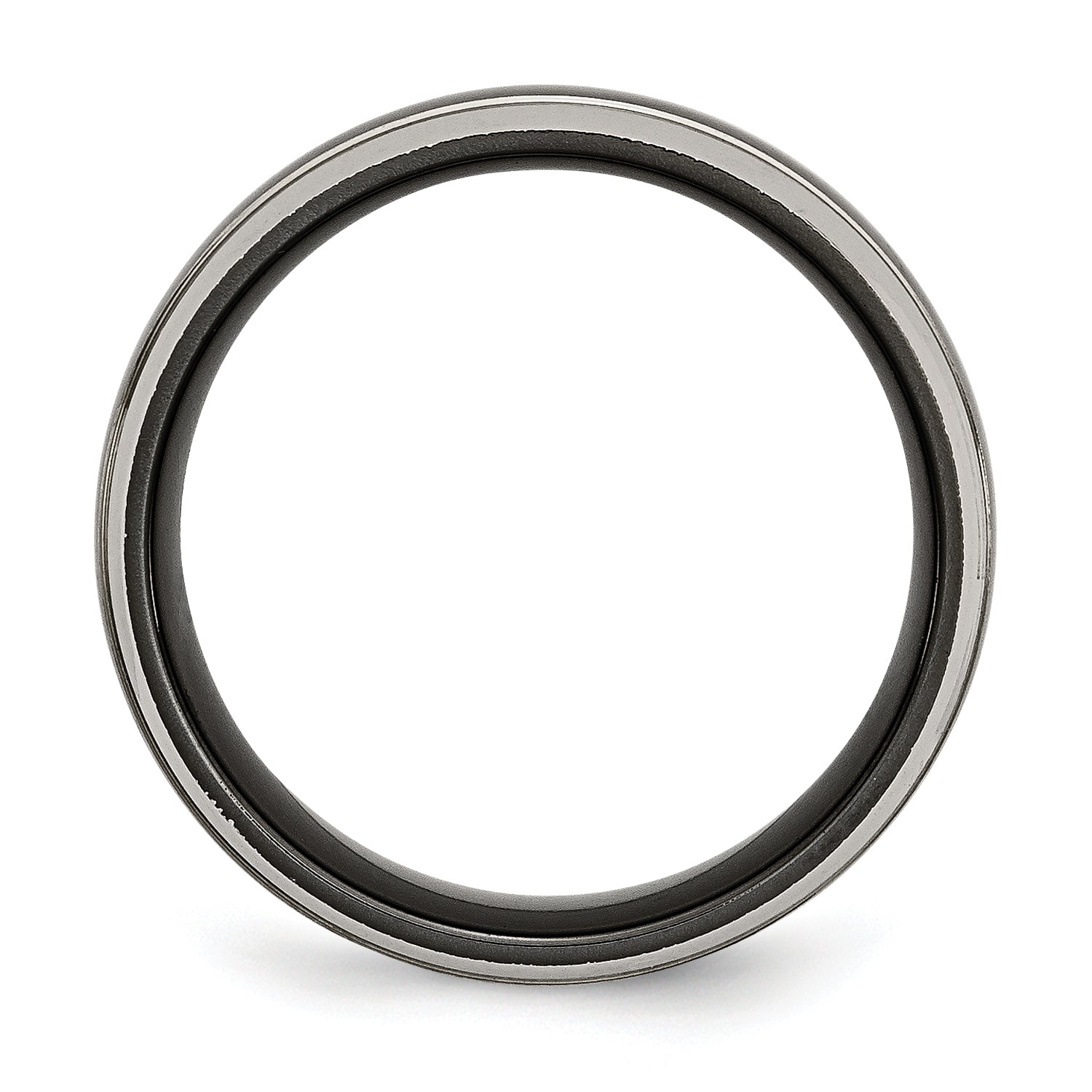 Chisel Titanium Grey and Black Ti Polished 8mm Band Secondary image