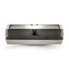 Chisel Titanium Grey and Black Ti Polished 8mm Band