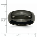Chisel Titanium Black Ti Polished 8mm Band