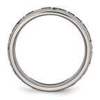 Chisel Titanium Polished Serenity Prayer Laser Design 8mm Band