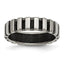Chisel Titanium Polished with Black IP-plated Wire 6mm Band
