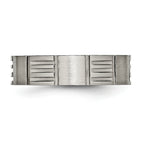 Titanium Satin and Polished 6mm Notched Band