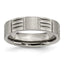 Titanium Satin and Polished 6mm Notched Band