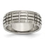 Titanium Satin 8mm Notched and Grooved Band