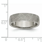 Chisel Titanium Polished and Textured 6mm Band