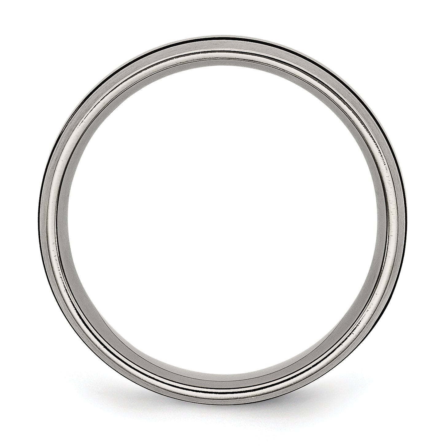 Enameled Wedding Band in Titanium, 8mm Satin Finish Secondary image