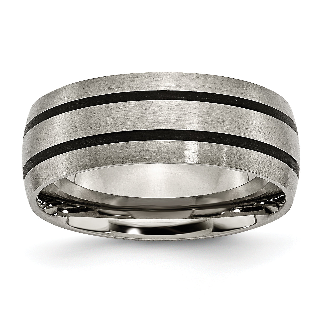 Titanium Enameled 8mm Satin Band Main image