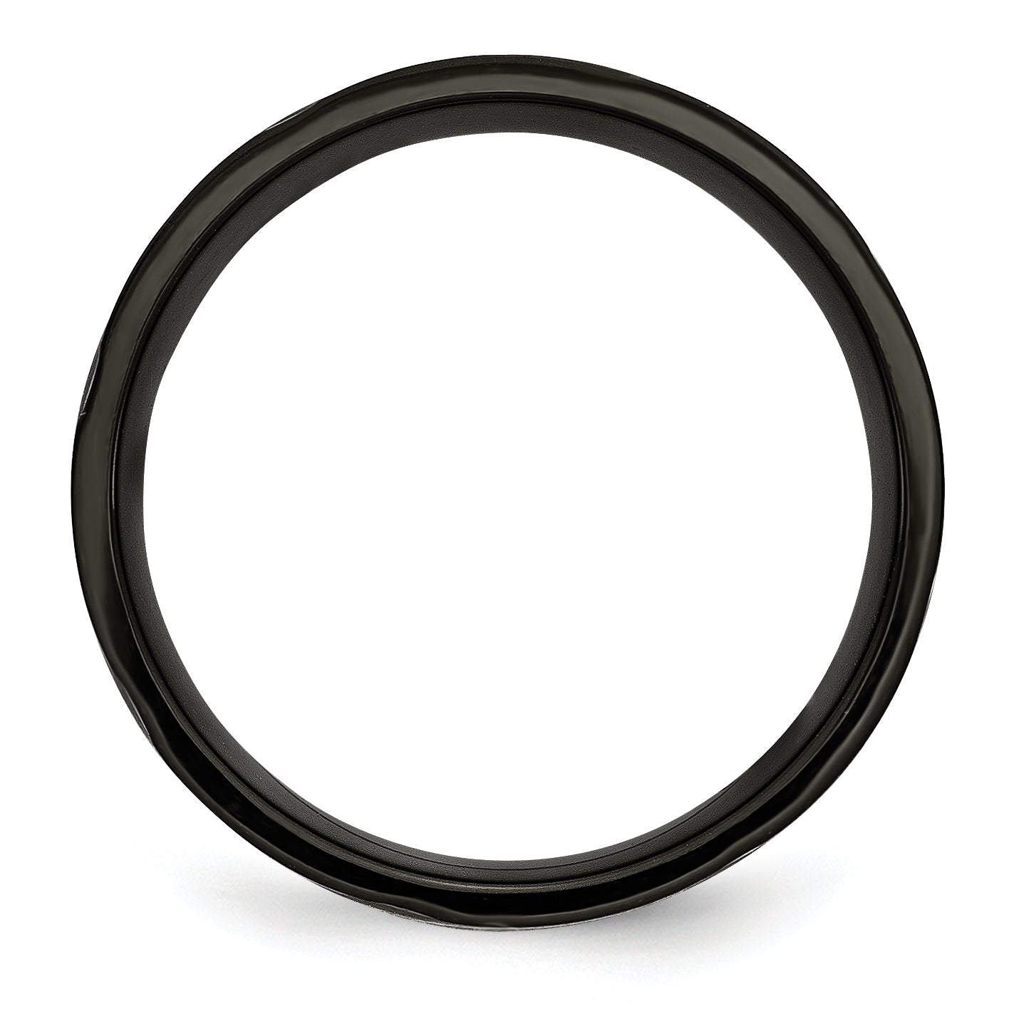 Black IP Swirl Wedding Band in Titanium, 8mm Secondary image