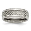 Chisel Titanium Polished with Grey Carbon Fiber Inlay 8mm Band