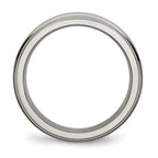 Chisel Titanium Polished 6mm Grooved Edge Band