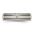 Chisel Titanium Polished 6mm Grooved Edge Band