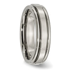 Chisel Titanium Polished 6mm Grooved Edge Band