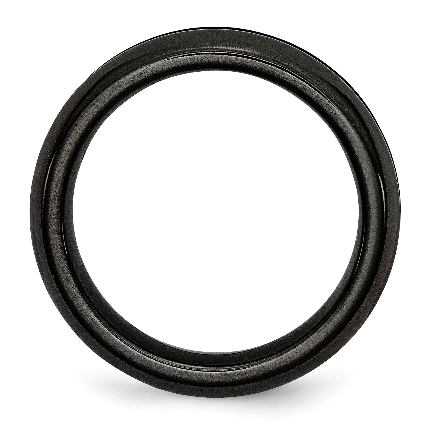 Titanium Black Ti Polished Rainbow Anodized 6mm Band Secondary image