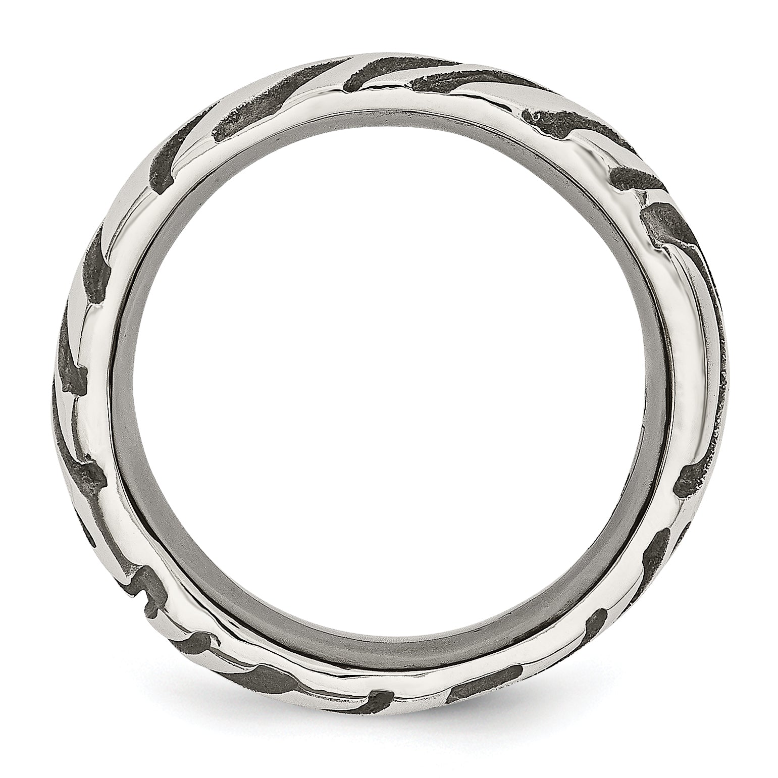 Titanium Grey Safari Etched and Domed 7.0mm Band Secondary image