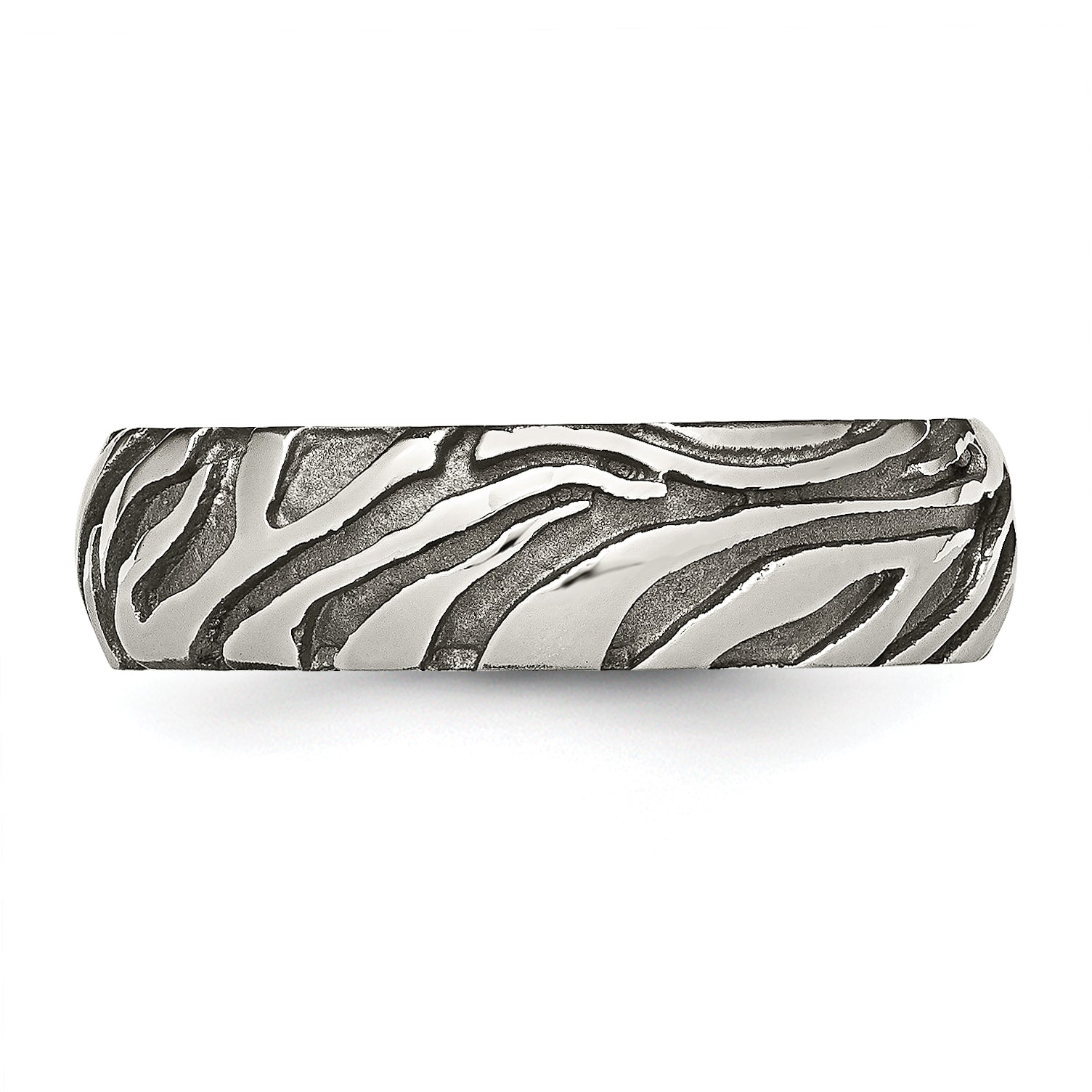 Titanium Grey Safari Etched and Domed 7.0mm Band