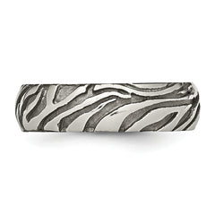 Titanium Grey Safari Etched and Domed 7.0mm Band