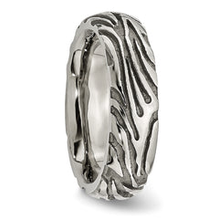 Titanium Grey Safari Etched and Domed 7.0mm Band