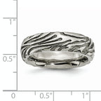 Titanium Grey Safari Etched and Domed 7.0mm Band