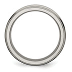 Chisel Titanium Satin and Polished 6mm Grooved Edge Band