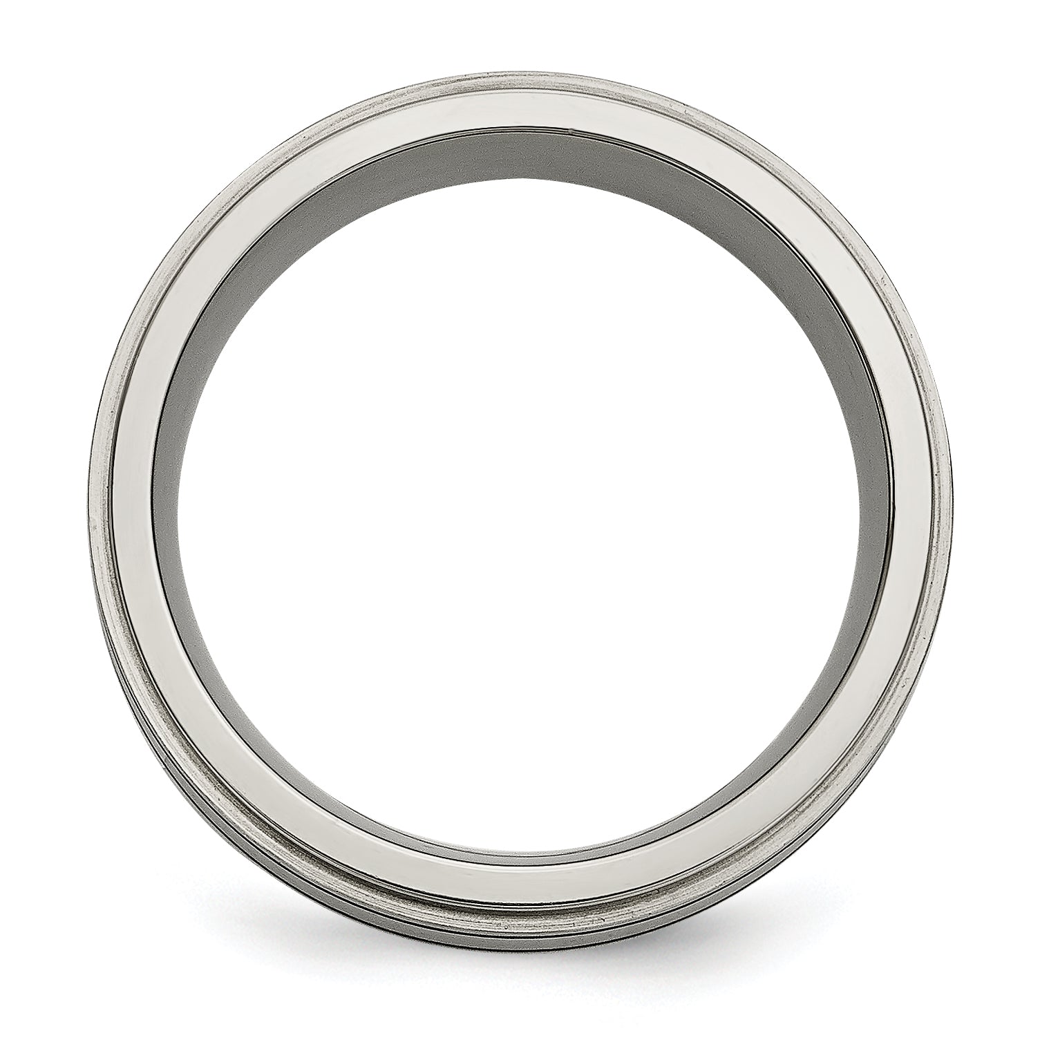 Chisel Titanium Brushed Polished and Enameled 1/2 Carat Diamond 9mm Band Secondary image